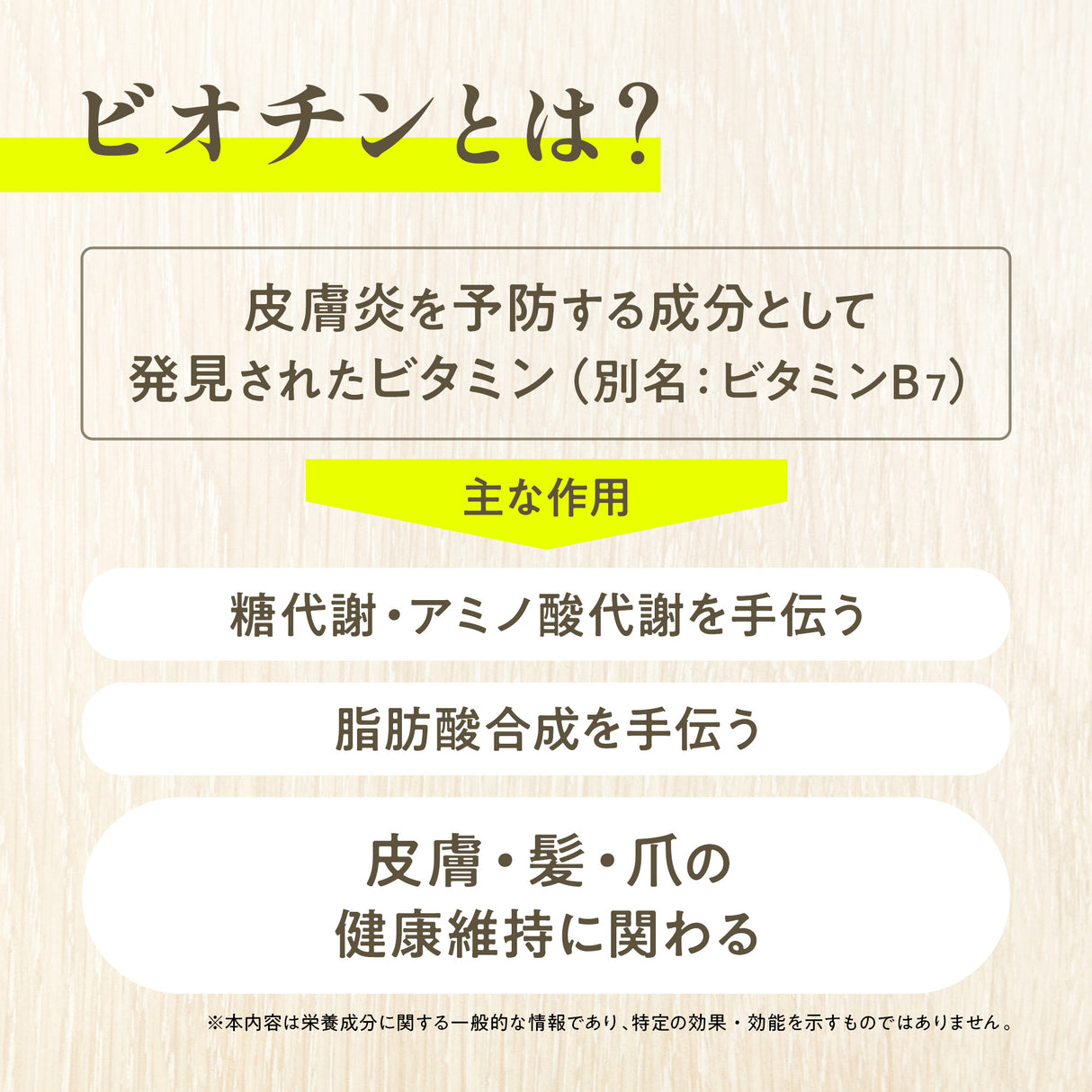ビオチン サプリメント